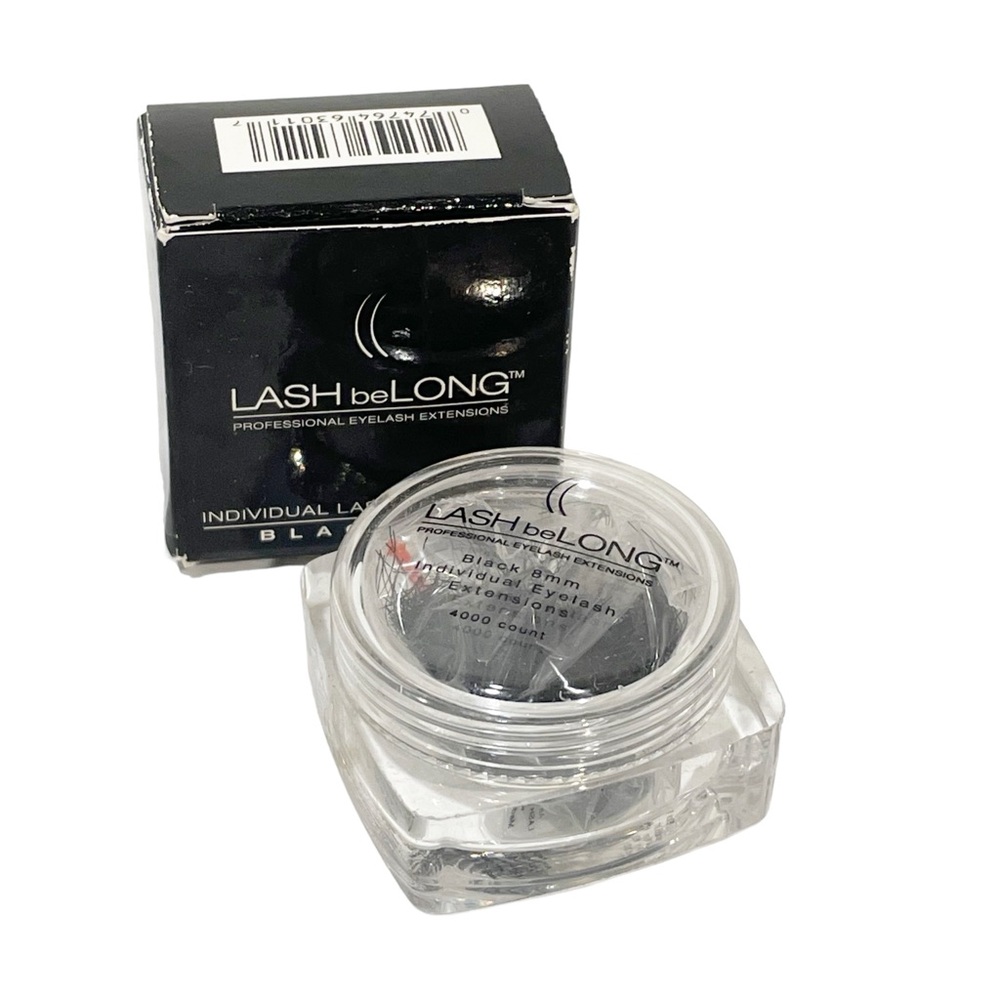 LASH BE LONG Individual Lash Extensions,‎ 4000 Count Black 8mm NEW Face Beauty